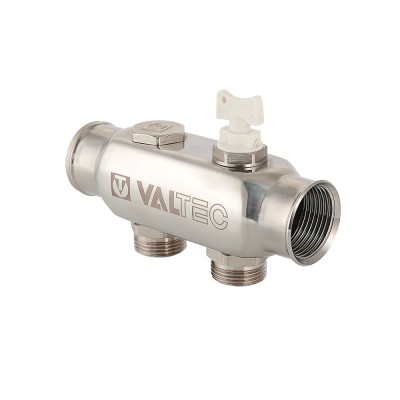 Коллектор VALTEC из нерж. стали, с м-о расст вых. 50мм, 1х 6 вых. 3/4 Евроконус Коллектор VALTEC из нерж. стали, с м-о расст вых. 50мм, 1х 6 вых. 3/4 Евроконус