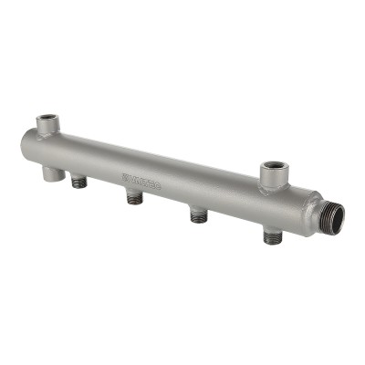 Этажный коллектор VALTEC из стали (труба ДУ-40), с межосевым расстоянием выходов 100мм, 1 х 2 выхода 1/2 НР Этажный коллектор VALTEC из стали (труба ДУ-40), с межосевым расстоянием выходов 100мм, 1 х 2 выхода 1/2 НР