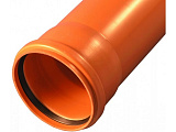 Труба для наружной канализации Valfex D110 с раструбом L=4 м (110x4000) рыжая