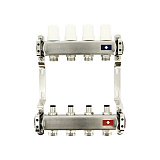 Коллекторная группа UNI-FITT 1 х 12 вых 3/4 с балансировочными и термостатическими вентилями 451B, нерж. cталь