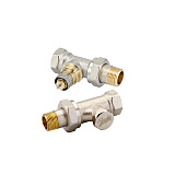 Набор термостатический Royal Thermo Danfoss для радиатора прямой 1/2 Click, никелированный