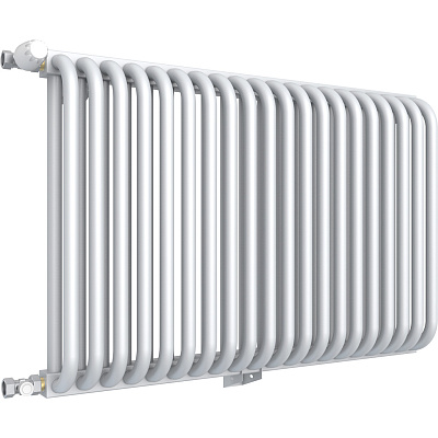 Стальной трубчатый радиатор отопления Rommer RST 2050/19 нижнее правое подключение RAL9016