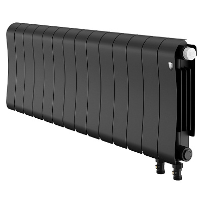 Биметаллический секционный радиатор отопления Royal Thermo Infinity 300 V Чёрный / 14 секций