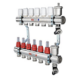 Коллекторная группа VALTEC со встр. расх. в сборе, 1х4 вых. Евроконус 3/4