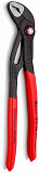 Переставные клещи KNIPEX COBRA , быстрая установка, 50 мм (2 ), под ключ 46 мм, 250 мм, серые, 1К ручки