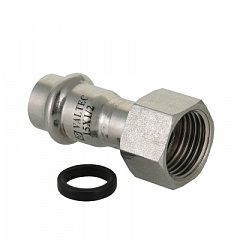 Соединитель VALTEC из нержавеющей стали, с накидной гайкой 22 x 3/4