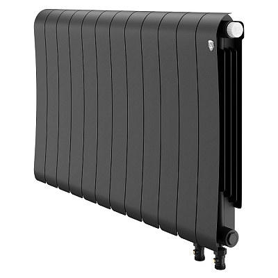 Биметаллический секционный радиатор отопления Royal Thermo Infinity 500 V Чёрный / 12 секций