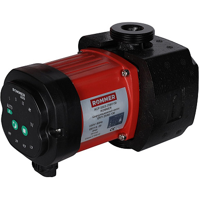 Циркуляционный насос Rommer с частотным регулированием PROFI ERTI 25/60-130 с гайками и теплоизоляцией Циркуляционный насос Rommer с частотным регулированием PROFI ERTI 25/60-130 с гайками и теплоизоляцией