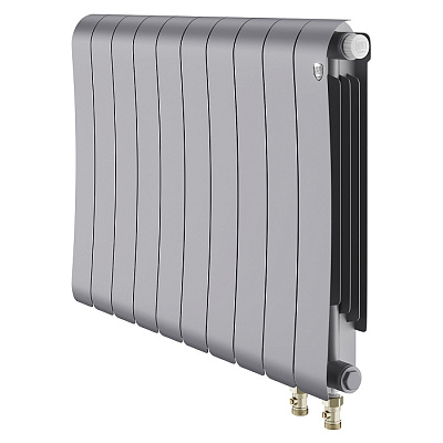 Биметаллический секционный радиатор отопления Royal Thermo Infinity 500 V Серебристый / 10 секций