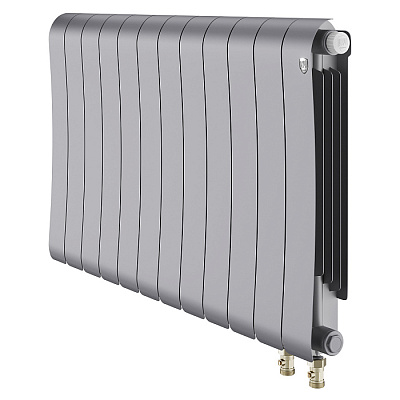 Биметаллический секционный радиатор отопления Royal Thermo Infinity 500 V Серебристый / 12 секций