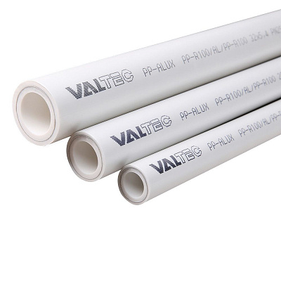 Полипропиленовая труба VALTEC армированная алюминием PP-ALUX PN 25, VTp.700.AL25.25, 25 x 4,2 мм