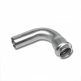 Отвод Sanha 9001A, 90 гр. ВПр-НПр, нержавеющая сталь, 54