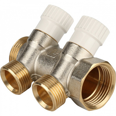 Коллектор Stout с регулировочными вентилями 1x3/4EK с 2 отводами, SMB 6851 013402 Коллектор Stout с регулировочными вентилями 1x3/4EK с 2 отводами, SMB 6851 013402