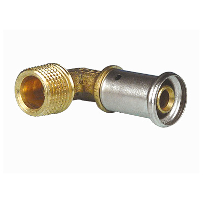 Угольник Henco 90 градусов, НР, латунь пресс, 20х3/4