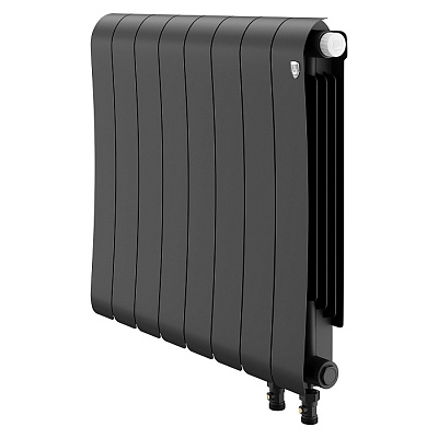 Биметаллический секционный радиатор отопления Royal Thermo Infinity 500 V Чёрный / 8 секций