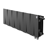 Биметаллический секционный радиатор отопления Royal Thermo PianoForte Noir Sable 200 / 12 секций нижнее правое подключение