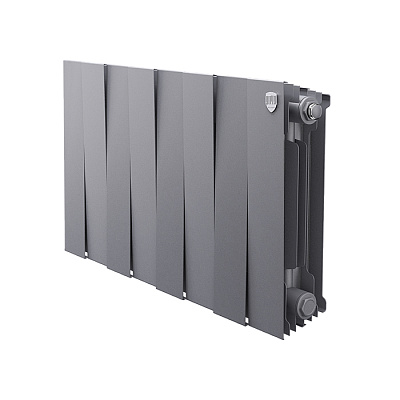 Биметаллический секционный радиатор отопления Royal Thermo PianoForte Silver Satin 300 / 8 секций Биметаллический секционный радиатор отопления Royal Thermo PianoForte Silver Satin 300 / 8 секций