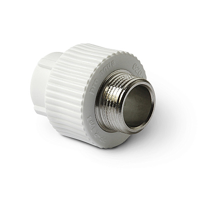 Муфта полипропиленовая комбинированная PRO AQUA PP-R НР белая (32-1/2), арт.PA23015P Муфта полипропиленовая комбинированная PRO AQUA PP-R НР белая (32-1/2), арт.PA23015P