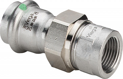 Соединение Viega разъемное с внутренней резьбой 15 мм х Rp 3/4 , Sanpress Inox, модель 2362