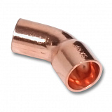 Отвод Sanha 5040, 45 гр. ВП-НП, медь, 35