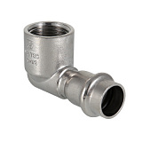 Угольник VALTEC из нержавеющей стали, 90 град. внутренняя резьба 22 x 1/2