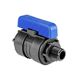 Кран шаровой Valfex ПНД компрессионный НР/ВР разборный 1x3/4 Ду20