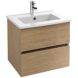Тумба под раковину Jacob Delafon Tolbiac 60см, 2 ящика, цвет Дуб Давос натуральный EB2381-E75
