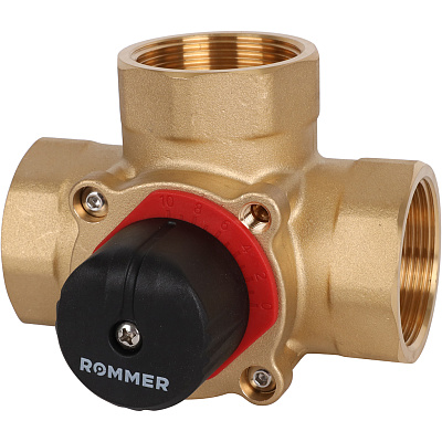 Клапан смесительный Rommer 3-х ходовой 1 1/2 дюйма KVs 25 Клапан смесительный Rommer 3-х ходовой 1 1/2 дюйма KVs 25