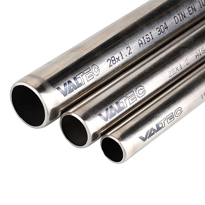 Труба VALTEC из нержавеющей стали, 28 x 1,2 мм, 4 метра (VTi.900.304L.2812R) Труба VALTEC из нержавеющей стали, 28 x 1,2 мм, 4 метра (VTi.900.304L.2812R)