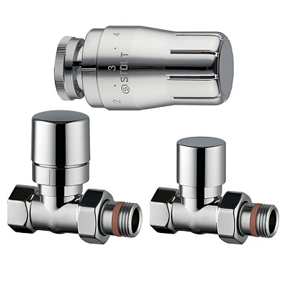Комплект клапанов термостатических Stout Design хром, прямой 1/2 (SVTDK-0001-000015C)