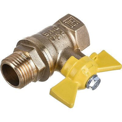 Кран шаровой Valfex для ГАЗА 1/2 ВР/НР бабочка, латунный 11Б27фтМ