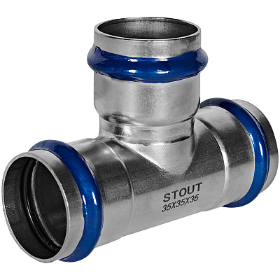 Тройник равнопроходной Stout из нержавеющей стали 54 ВПр (SSS-2013-000054) Тройник равнопроходной Stout из нержавеющей стали 54 ВПр (SSS-2013-000054)