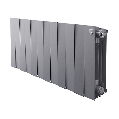 Биметаллический секционный радиатор отопления Royal Thermo PianoForte Silver Satin 300 / 12 секций Биметаллический секционный радиатор отопления Royal Thermo PianoForte Silver Satin 300 / 12 секций