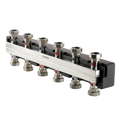 Коллектор VALTEC Varimix INOX на 6 выходов (VT.VAR30.SS.0806) Коллектор VALTEC Varimix INOX на 6 выходов (VT.VAR30.SS.0806)