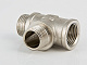 Тройник VALTEC 1/2 внутренняя-наружная резьба, никелированная латунь