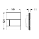 Панель смыва писсуара TECE TECEsquare с картриджем, зеленый, клавиша нержавеющая сталь