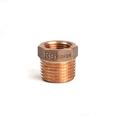 Футорка РЕХАУ редукционная бронзовая AURLINE, R1/2 x Rp3/8, RX+ (18741431001)