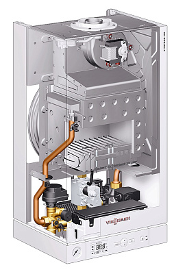Настенный газовый одноконтурный котел отопления Viessmann Vitopend 100-W A1HB001 U-rlu 24 кВт A1HB001