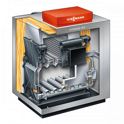 Напольный газовый котел отопления Viessmann Vitogas 100-F 42 кВт с Vitotronic 100 Тип KC4B GS1D877