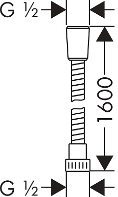 Душевой шланг Hansgrohe Metaflex C 160 см 28266000