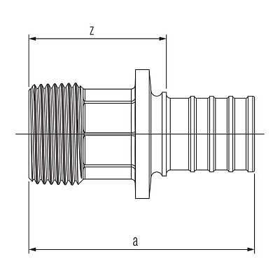 Переходник Rehau с наружной резьбой 32-R 3/4 RX