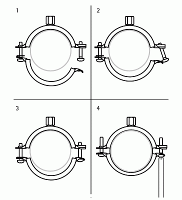 Хомут Walraven BIS KSB2 с вкладышем EPDM, 25-28 мм, M8/10