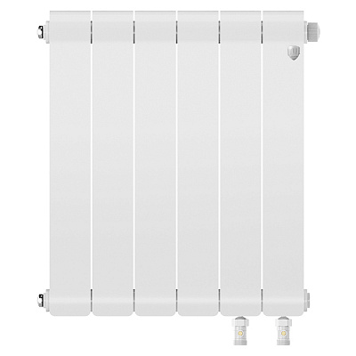 Биметаллический секционный радиатор отопления Royal Thermo Infinity 500 V Белый / 6 секций