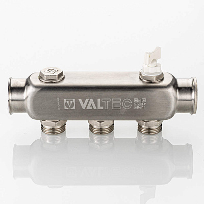 Коллектор VALTEC SQ из нержавеющей стали, шаг 50 мм 1x3/4(Евроконус)x5 (VTc.505.SQ.060505)