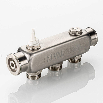 Коллектор VALTEC SQ из нержавеющей стали, шаг 50 мм 1x3/4(Евроконус)x5 (VTc.505.SQ.060505)
