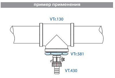 Футорка VALTEC 2 х 3/4 внутренняя-наружная резьба, никелированная латунь