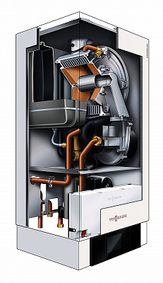 Настенный газовый конденсационный котел отопления одноконтурный Viessmann Vitodens 200-W Vitotronic 100 49 кВт Тип HC1B B2HAK06